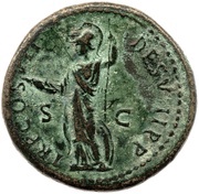 Dupondius - Domitian TR P COS VII DES VIII P P S C; Minerva, Rome, 81 reverse image