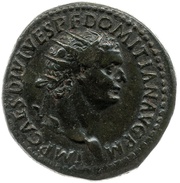 Dupondius - Domitian TR P COS VII DES VIII P P S C; Pax obverse image