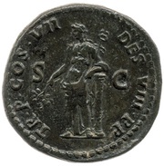 Dupondius - Domitian TR P COS VII DES VIII P P S C; Pax, Rome, 81 reverse image