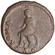 Dupondius - Domitian ROMA S C; Roma, Rome, 81 reverse image