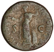 Dupondius - Domitian TR P COS VIII DES VIIII P P S C; Minerva, Rome, 82 reverse image