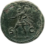 Dupondius - Domitian S C; Mars and Victory, Rome, 84 reverse image