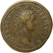 Dupondius - Domitian S C; Mars and Victory obverse image