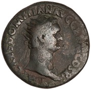 Dupondius - Domitian FIDEI PVBLICAE S C; Fides obverse image
