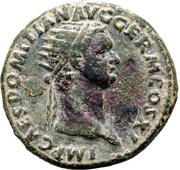 Dupondius - Domitian S C; Mars and Victory obverse image