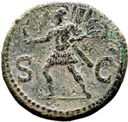 Dupondius - Domitian S C; Mars and Victory, Rome, 85 reverse image