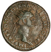 Dupondius - Domitian S C; Mars and Victory obverse image