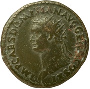 Dupondius - Domitian S C; Mars and Victory obverse image