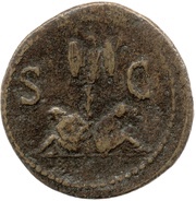 Dupondius - Domitian S C; Germania, Rome, 85 reverse image