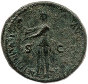 Dupondius - Domitian AETERNITATI AVGVST S C; Aeternitas, Rome, 85 reverse image
