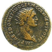 Dupondius - Domitian VICTORIAE AVGVSTI S C; Victory obverse image
