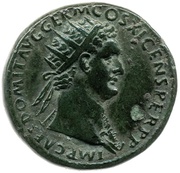 Dupondius - Domitian FIDEI PVBLICAE S C; Fides obverse image