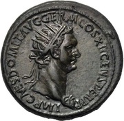 Dupondius - Domitian S C; Mars and Victory obverse image
