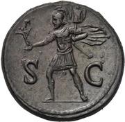 Dupondius - Domitian S C; Mars and Victory, Rome, 85 reverse image