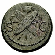 Dupondius - Domitian S C, Rome, 85 reverse image