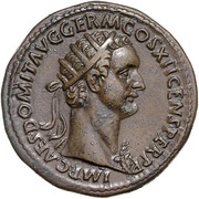 Dupondius - Domitian FORTVNAE AVGVSTI S C; Fortuna obverse image
