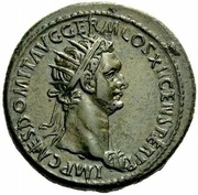 Dupondius - Domitian S C; Mars and Victory obverse image
