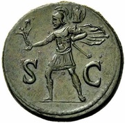 Dupondius - Domitian S C; Mars and Victory, Rome, 86 reverse image