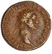 Dupondius - Domitian IMP XIIII COS XIII CENSOR PERPETVVS P P obverse image