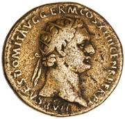 Dupondius - Domitian VIRTVTI AVGVSTI S C; Virtus obverse image