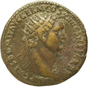 Dupondius - Domitian VIRTVTI AVGVSTI S C; Virtus obverse image