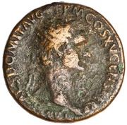 Dupondius - Domitian FORTVNAE AVGVSTI S C; Fortuna obverse image
