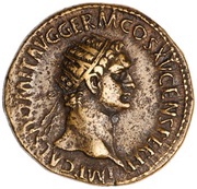 Dupondius - Domitian VIRTVTI AVGVSTI S C; Virtus obverse image