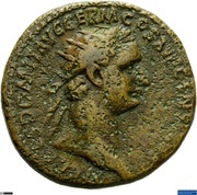 Dupondius - Domitian FORTVNAE AVGVSTI S C; Fortuna obverse image