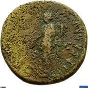 Dupondius - Domitian FORTVNAE AVGVSTI S C; Fortuna, Rome, 95-96 reverse image