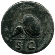 Dupondius - Domitian S C, Rome, 95-96 reverse image