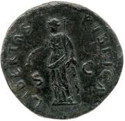 Dupondius - Nerva LIBERTAS PVBLICA S C; Libertas, Rome, 96 reverse image