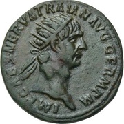 Dupondius - Trajan TR POT COS II P P S C; Abundantia obverse image