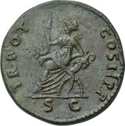 Dupondius - Trajan TR POT COS II P P S C; Abundantia, Rome, 98-99 reverse image