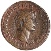 Dupondius - Trajan TR POT COS III P P S C; Abundantia obverse image