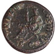 Dupondius - Trajan TR POT COS III P P S C; Abundantia, Rome, 101-102 reverse image