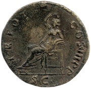 Dupondius - Trajan TR POT COS III P P S C; Securitas, Rome, 101-102 reverse image