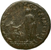 Dupondius - Trajan S P Q R OPTIMO PRINCIPI S C ITALIA REST; Italia, Rome, 103-111 reverse image