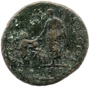 Dupondius - Trajan S P Q R OPTIMO PRINCIPI S C ROMA REST; Roma, Rome, 103-111 reverse image