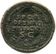Dupondius - Trajan S P Q R OPTIMO PRINCIPI, Rome, 103-111 reverse image