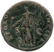 Dupondius - Trajan S P Q R OPTIMO PRINCIPI S C; Ceres, Rome, 103-111 reverse image
