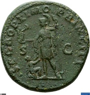 Dupondius - Trajan S P Q R OPTIMO PRINCIPI S C; Roma and Victory, Rome, 103-111 reverse image