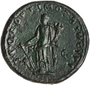 Dupondius - Trajan S P Q R OPTIMO PRINCIPI S C; Fortuna, Rome, 103-111 reverse image