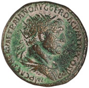 Dupondius - Trajan S P Q R OPTIMO PRINCIPI S C; Pax obverse image