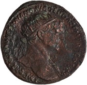 Dupondius - Trajan S P Q R OPTIMO PRINCIPI S C; Salus obverse image