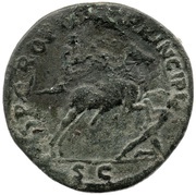 Dupondius - Trajan S P Q R OPTIMO PRINCIPI S C, Rome, 103-111 reverse image