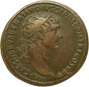 Dupondius - Trajan S P Q R OPTIMO PRINCIPI S C obverse image