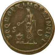 Dupondius - Trajan S P Q R OPTIMO PRINCIPI S C, Rome, 103-111 reverse image