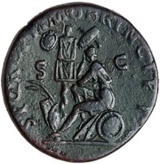Dupondius - Trajan S P Q R OPTIMO PRINCIPI S C; Dacia, Rome, 103-111 reverse image
