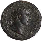 Dupondius - Trajan S P Q R OPTIMO PRINCIPI S C obverse image