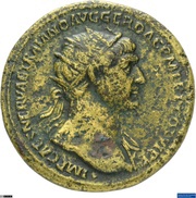 Dupondius - Trajan S P Q R OPTIMO PRINCIPI S C ARAB ADQ; Arabia obverse image